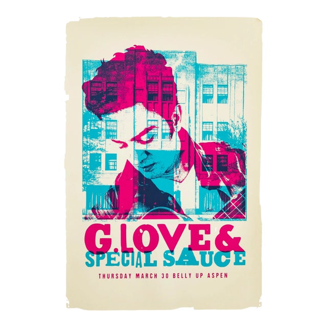 2017 American Concert Poster, G Love and Special Sauce (Belly Up) For Sale