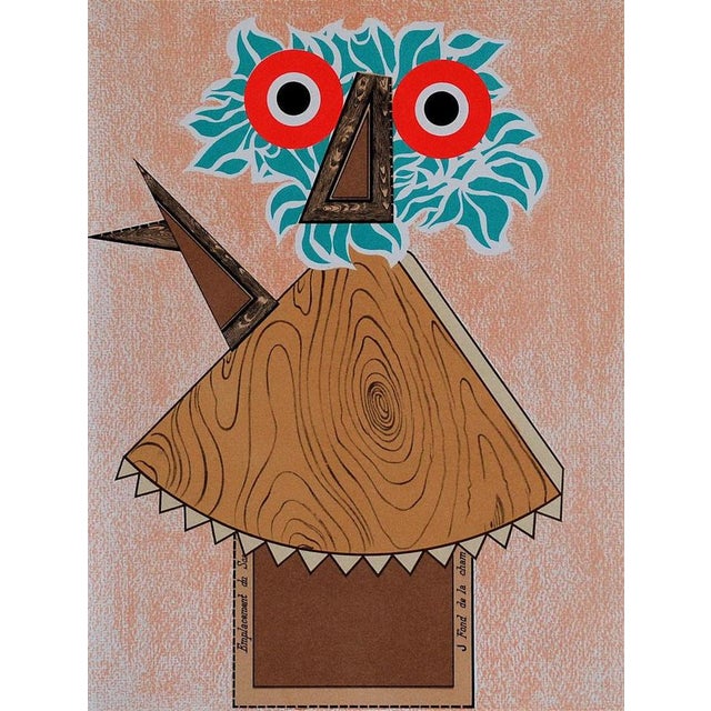 Enrico Baj Personnage Original color lithograph Extracted from "XX siècle" N44, 1975 Editor: Editeur : San Lazzaro, Paris...