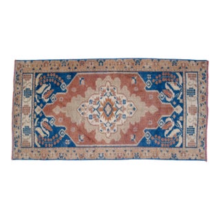 1970s Small Rug, Entryway Rug, Bath Mat, Kitchen Decor, Turkish Rug, Doormat 1'8" X 3'3" For Sale
