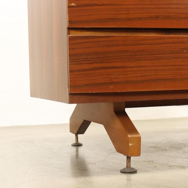 Brown Vintage Chest of Drawers in Mahogany with 4 Drawers, 1960s For Sale - Image 8 of 12