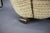 Beige Vintage Czechoslovakian Ottoman with Wooden Frame attributed to Halabala, 1950s For Sale - Image 8 of 9