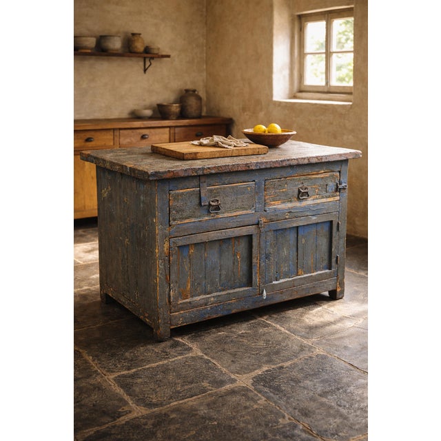 Antique Rustic Farmhouse North India Shop Cabinet For Sale - Image 13 of 13