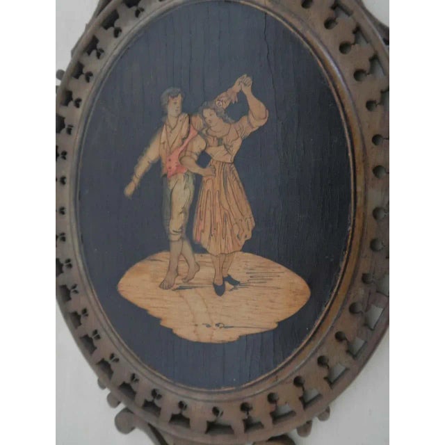 Italian Inlaid Olive Wood Mirror, 1920s For Sale - Image 3 of 7