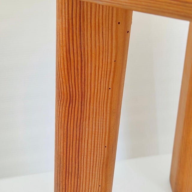 Vintage Swedish Scandinavian Stool in Pine by Olof Ottelin for Finnsauna, 1950 For Sale - Image 9 of 14