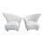 Pair of 1960s Asymmetrical Channel Back Lounge Chairs For Sale