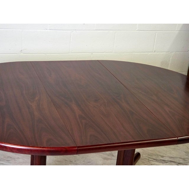 Brown Late 20th Century Danish Rosewood Dining Table Attributed to Skovby For Sale - Image 8 of 10