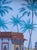 Traditional 36" * H96" * 2ps, Hand-Painted Mughal Ruins Tropical Palm Landscape Wallpaper Mural For Sale - Image 3 of 3