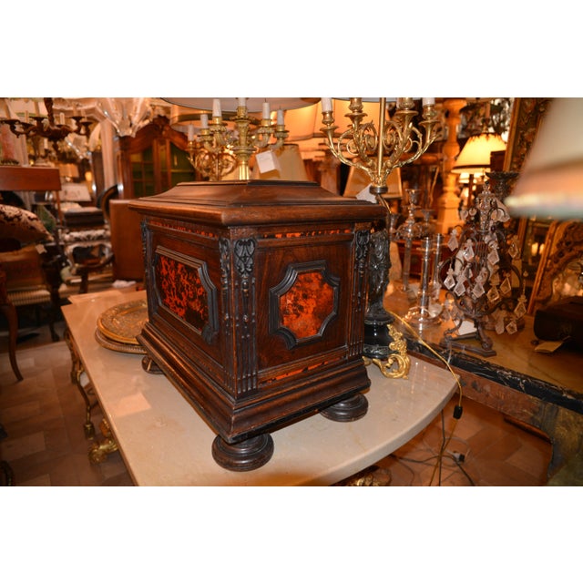 19th c. Italian Rosewood Oversized Box 23"L 14"D 21"H This item includes restricted materials and can not be sold outside...