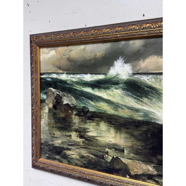 Thomas Moran "Rapids Above Niagara" Framed Hudson River School Print For Sale - Image 9 of 12