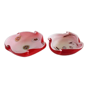Vintage Tutti Fruiti Murano Avem Art Bowls by Dino Martens-Set of 2