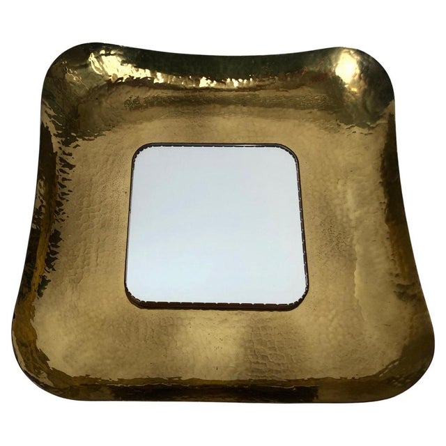 Mid-Century Hand-Hammered Brass Mirror, Austria, 1950s For Sale - Image 15 of 15