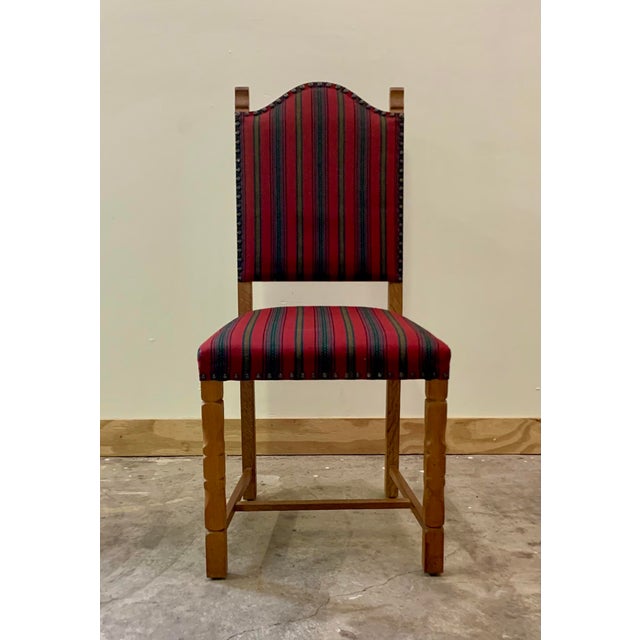 1970s A Pair of Henning Kjaernulf Style Danish Oak Dining Chairs, C. 1970s For Sale - Image 5 of 8