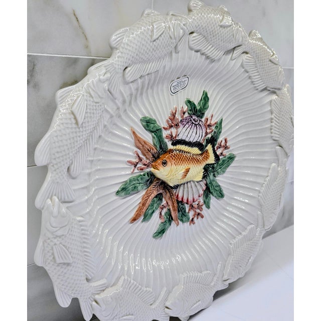 Hollywood Regency 1996 Fitz and Floyd Oceana Fish Serving Platter For Sale - Image 3 of 12