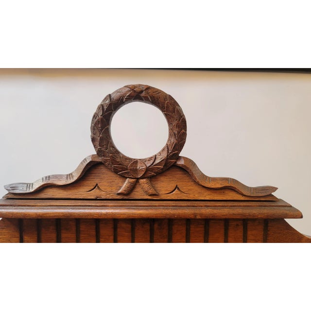 Antique French Henri II Server Oak Late 19th Century. Solid Oak construction. Nice 1880s solid piece.