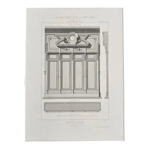 19th Century Cesar Daly French Architecture Engraving "Debit De Liqueurs" Matted