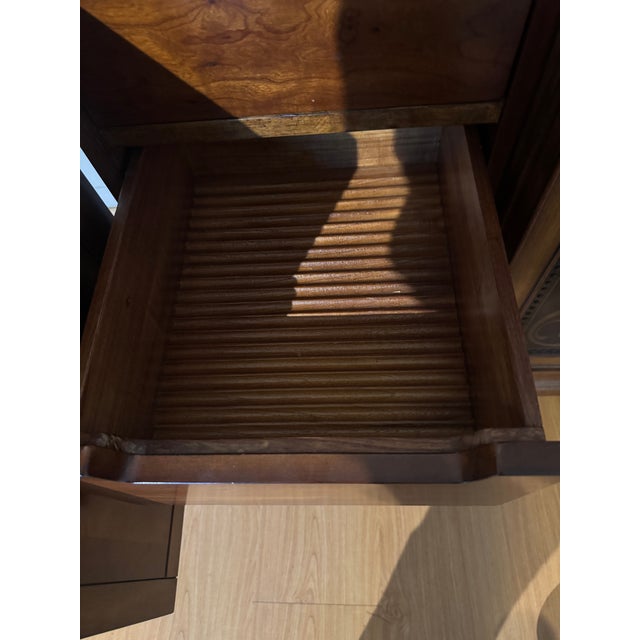 2000 - 2009 Artistica Solid Wood Sideboard Credenza With Sliding Doors & Hidden Drawers – Designer Piece For Sale - Image 5 of 8