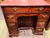 19th C Victorian Walnut Kneehole Desk With Key, Petite and Multipurpose For Sale - Image 9 of 11