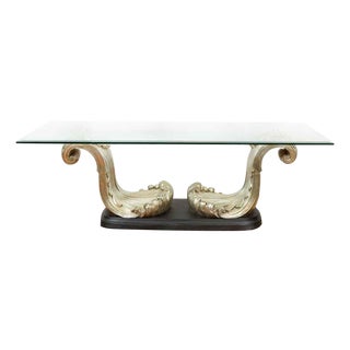 Silver Waves Contemporary Bronze Coffee Table Base For Sale