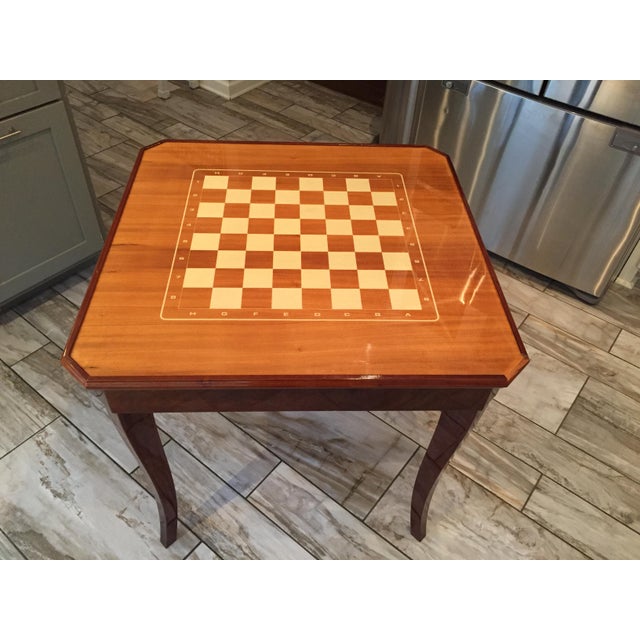 Sorrento, Italy Inlaid Wood Game Table Chairish