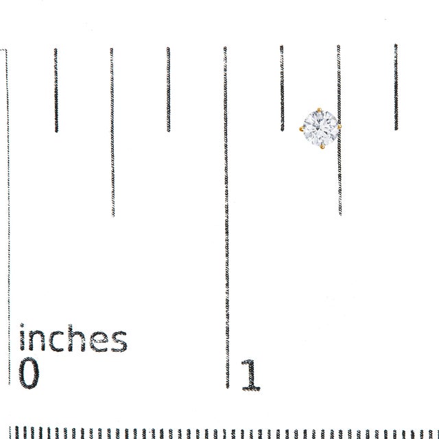 Early 21st Century 14K Yellow Gold 1.0 Cttw Lab Grown Diamond Solitaire Stud Earrings For Sale - Image 5 of 5