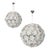 Pair of Contemporary White Lotus Murano Glass Sputnik Chandeliers For Sale