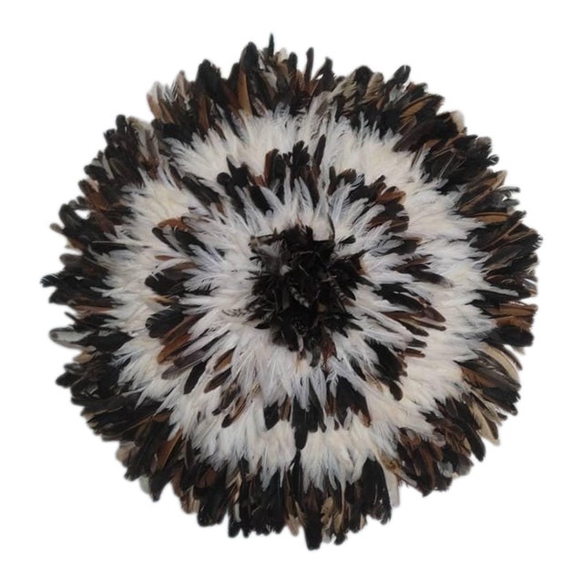 Juju Hat Natural and White of 31" - 80 Cm For Sale