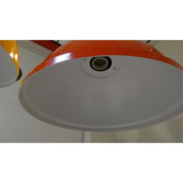 Vintage Painted Metal Pendant Lights from Fontana Arte, 1970s, Set of 3 For Sale - Image 16 of 18