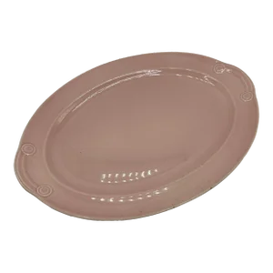 Early 20th Century Platter in Pastel Pink Luray Pattern Deco Style Tst Taylor Smith Taylor