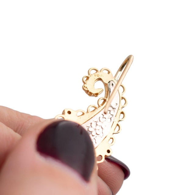 Contemporary Megan Thorne Design Paisley Earrings, A Pair For Sale - Image 3 of 3