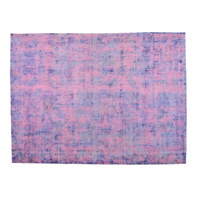 Vintage Hand Knotted Organic Wool Fine Weave Rug,9'8"x13' For Sale