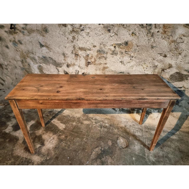 Vintage French Pine Console Table, 1930s For Sale - Image 11 of 12