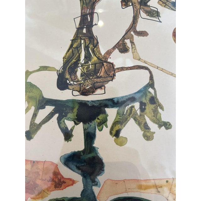 José Caballero, Deux femmes dansantes en intérieur, Pastel & Gouache on Paper, Framed For Sale - Image 8 of 15