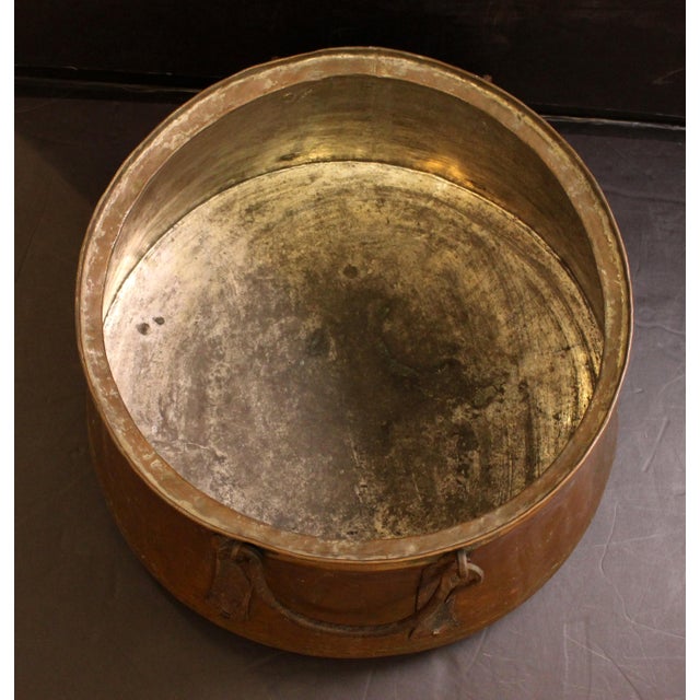French Mid-Late 19th Century French Copper & Iron Cauldron Pot For Sale - Image 3 of 6