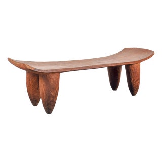 African Senufo Wooden Bench, 1950s For Sale