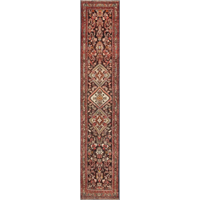 Keivan Woven Arts, H-702-17, 1950’s Vintage Hamedan Runner-3’2’x16’5" For Sale - Image 13 of 13