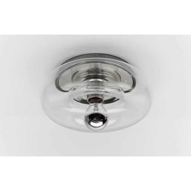1960s Mid-Century Modern Glass Donut Wall or Ceiling Lamp, Germany, 1960s For Sale - Image 5 of 10