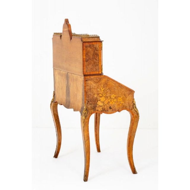 French Desk Happiness on the Day in Walnut, 1860s For Sale - Image 16 of 18