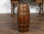 Brown English Victorian 19th Century Oval Barrel with Coat of Arms and Brass Braces For Sale - Image 8 of 12