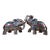 Late 20th Century Gilt Bronze Cloisonné Enamel Elephant Figures - Pair For Sale