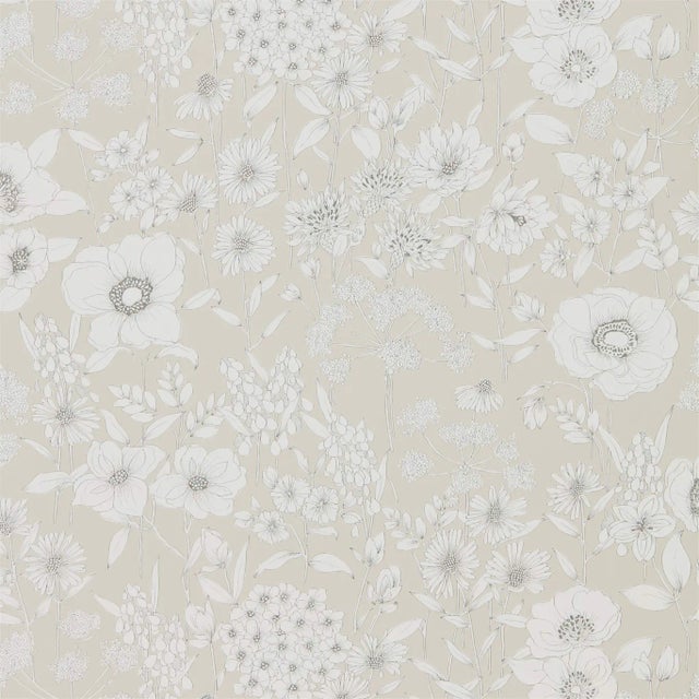 Sanderson Maelee Wallpaper in Linen For Sale