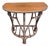 Late 20th Century Bent Hickory Demilune Console Table With Lower Shelf Hollywood Production Provenance For Sale