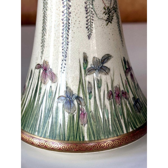 Fine Japanese Enameled Satsuma Vase by Kinkozan Meiji Period For Sale - Image 12 of 12