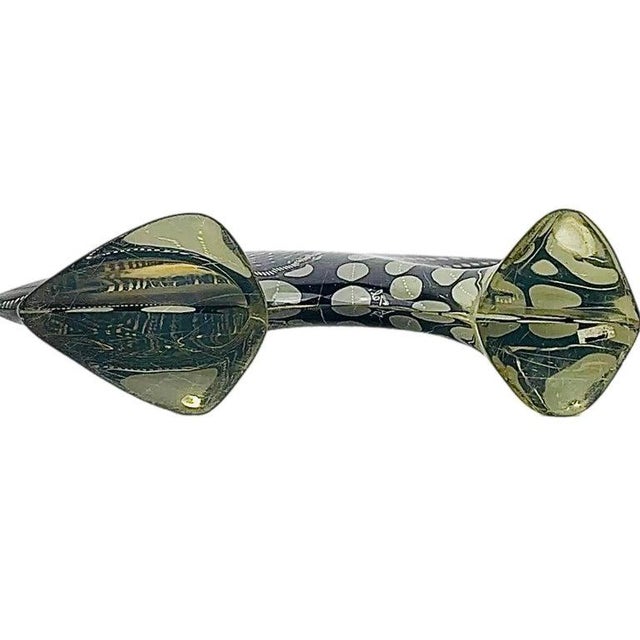 XL Abraham Palatnik Mid Century Modern Lucite Trunk Up Elephant Sculpture Figurine Signed For Sale - Image 11 of 12