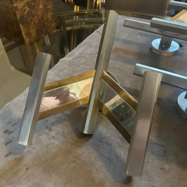 1960s Mid-Century Modern Brass and Steel Italian Wall Sconce by Gaetano Sciolari For Sale - Image 6 of 16