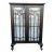 Antique Pie Safe or Book Cabinet Glass Doors & Wheels For Sale
