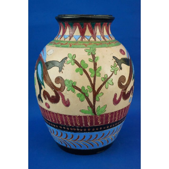 Ceramic Vintage Ceramic Vase with Dragons from Dante Milanis Factory, 1940s For Sale - Image 7 of 18