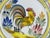 HB Quimper Odetta Vintage Hb Quimper Hand Painted Rooster Plate | French Faience Coq, Brittany Pottery For Sale - Image 4 of 9