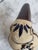 1990s Handcrafted Stoneware Bird Figurine With Brown Beak and Floral Details 4" Long Tonala Mexico For Sale - Image 4 of 12