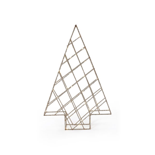 Holiday LED Open-Frame Metal Tabletop Tree Décor, 15-Inch For Sale - Image 4 of 4