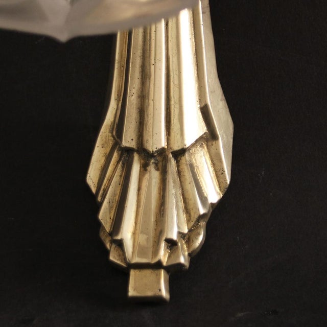 Metal French Art Deco Wall Light from Degue, 1930s For Sale - Image 7 of 15